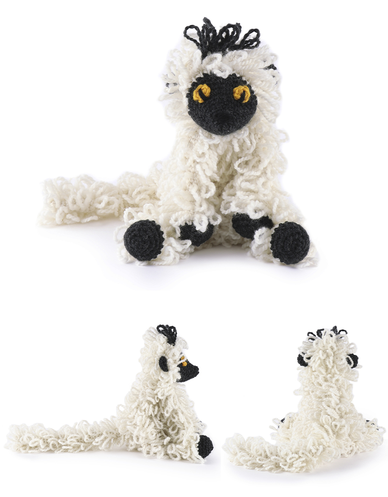 toft ed's animal Ethan the Silky Sifaka amigurumi crochet